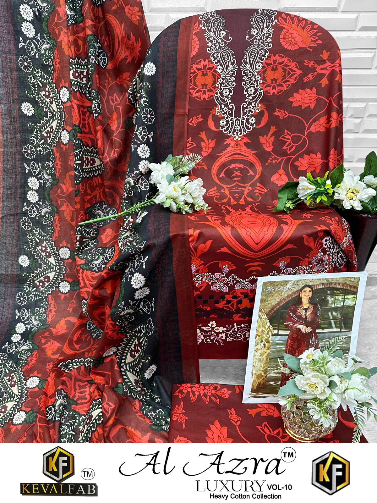Al Azra Vol 10 Keval Fab Cotton Karachi Salwar Suits Manufacturer