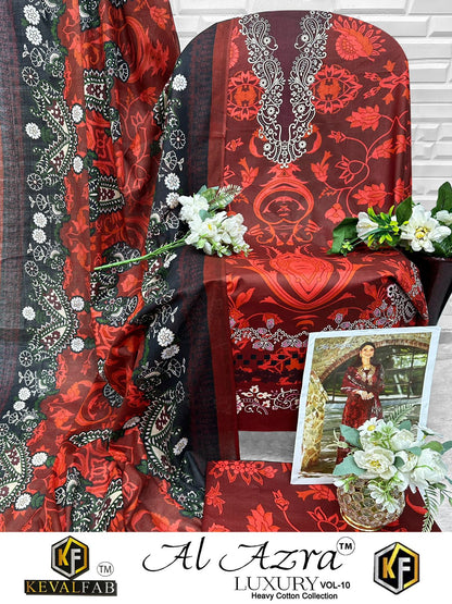 Al Azra Vol 10 Keval Fab Cotton Karachi Salwar Suits Manufacturer