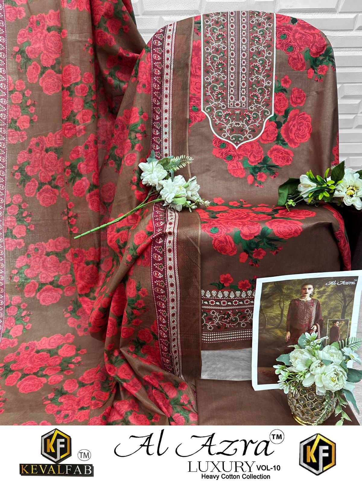 Al Azra Vol 10 Keval Fab Cotton Karachi Salwar Suits Manufacturer