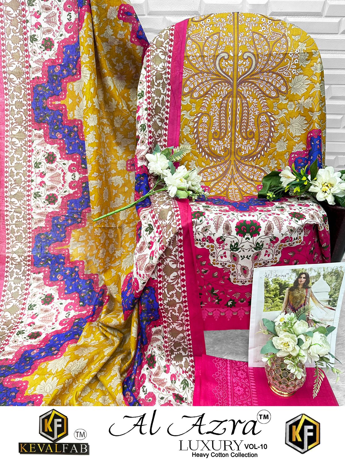 Al Azra Vol 10 Keval Fab Cotton Karachi Salwar Suits Manufacturer