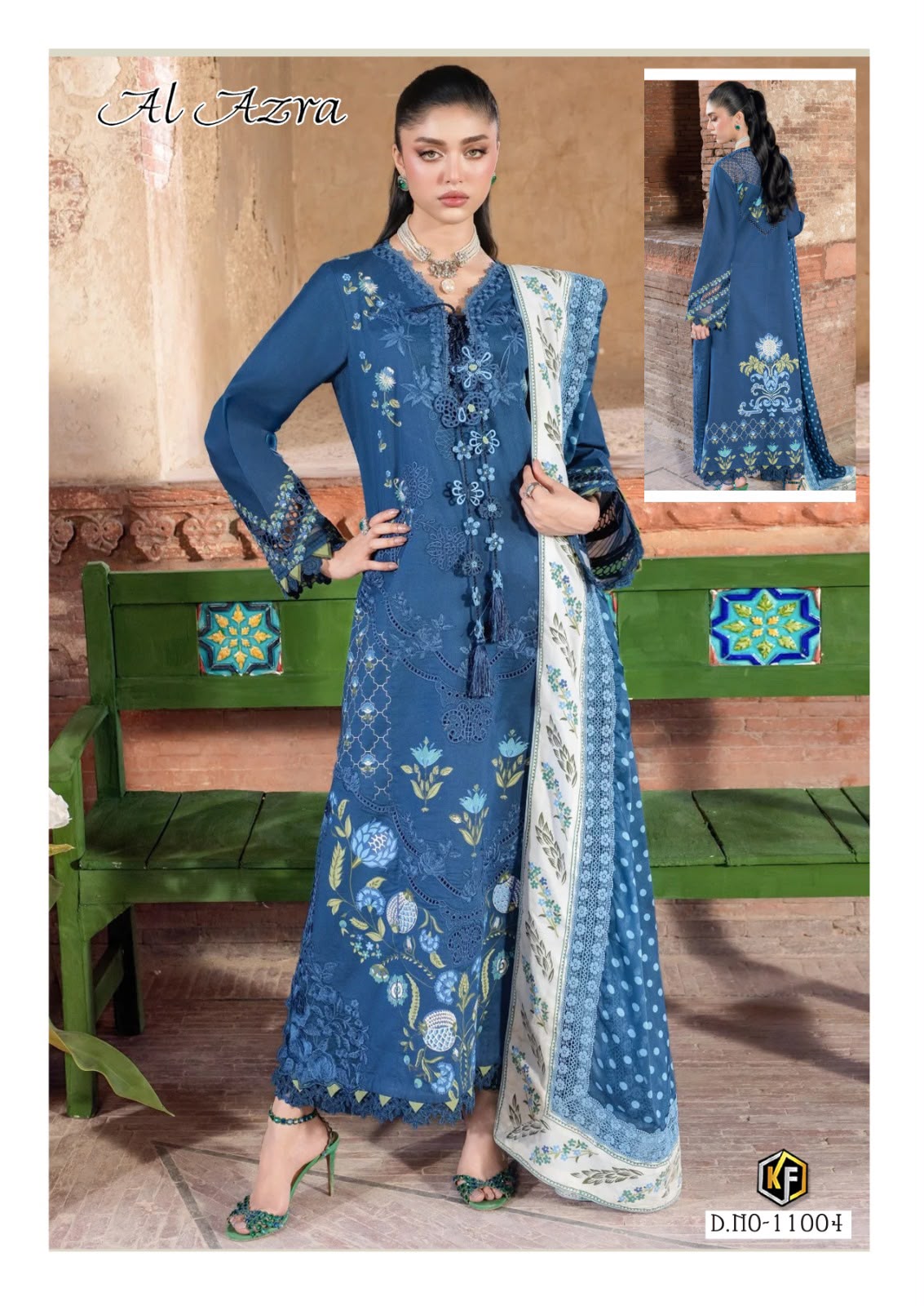 Al Azra Vol 11 Keval Fab Mix Cotton Karachi Salwar Suits Wholesale Rate