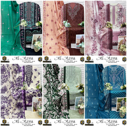 Al Azra Vol 9 Keval Fab Cotton Karachi Salwar Suits Supplier