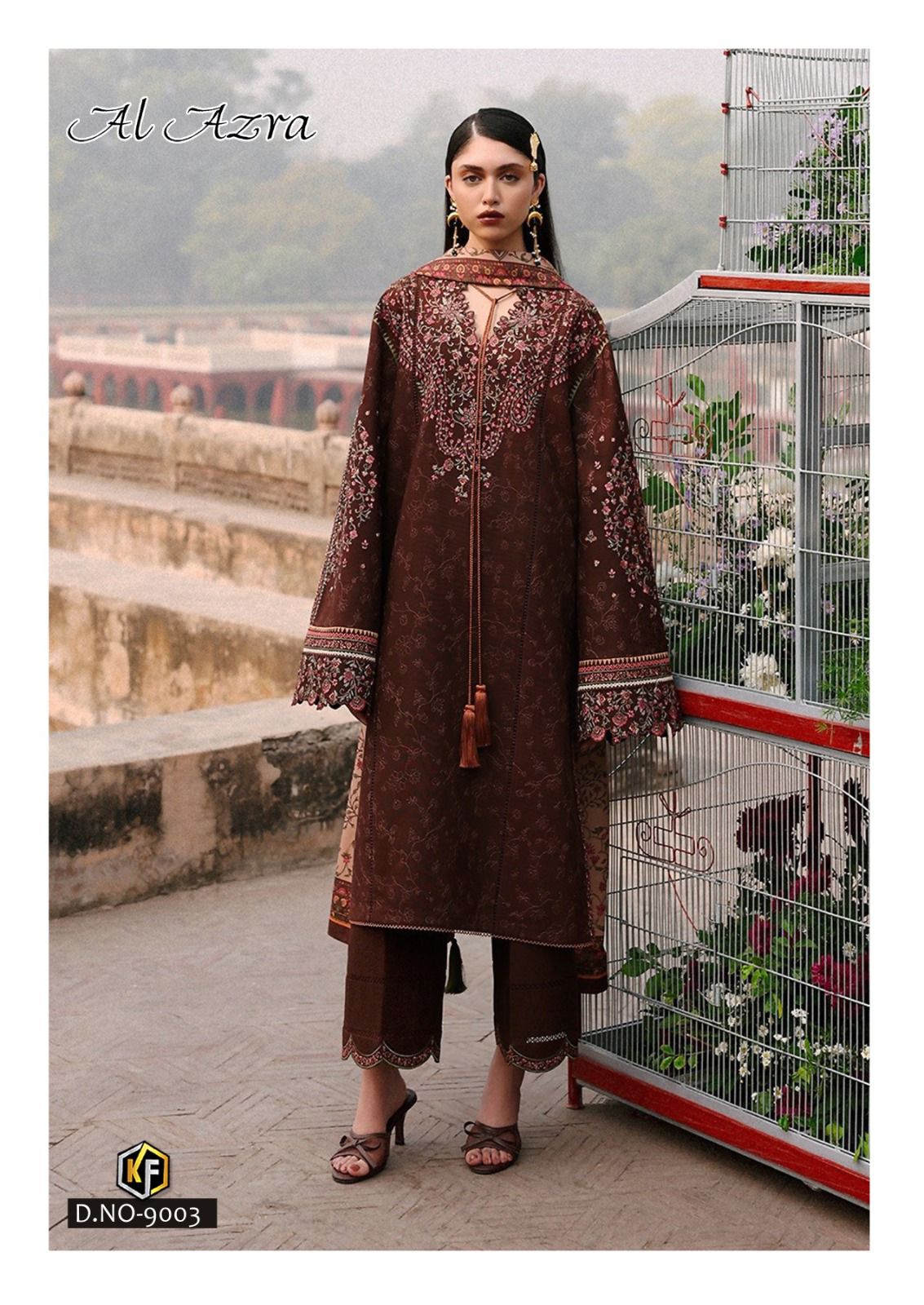 Al Azra Vol 9 Keval Fab Cotton Karachi Salwar Suits Supplier