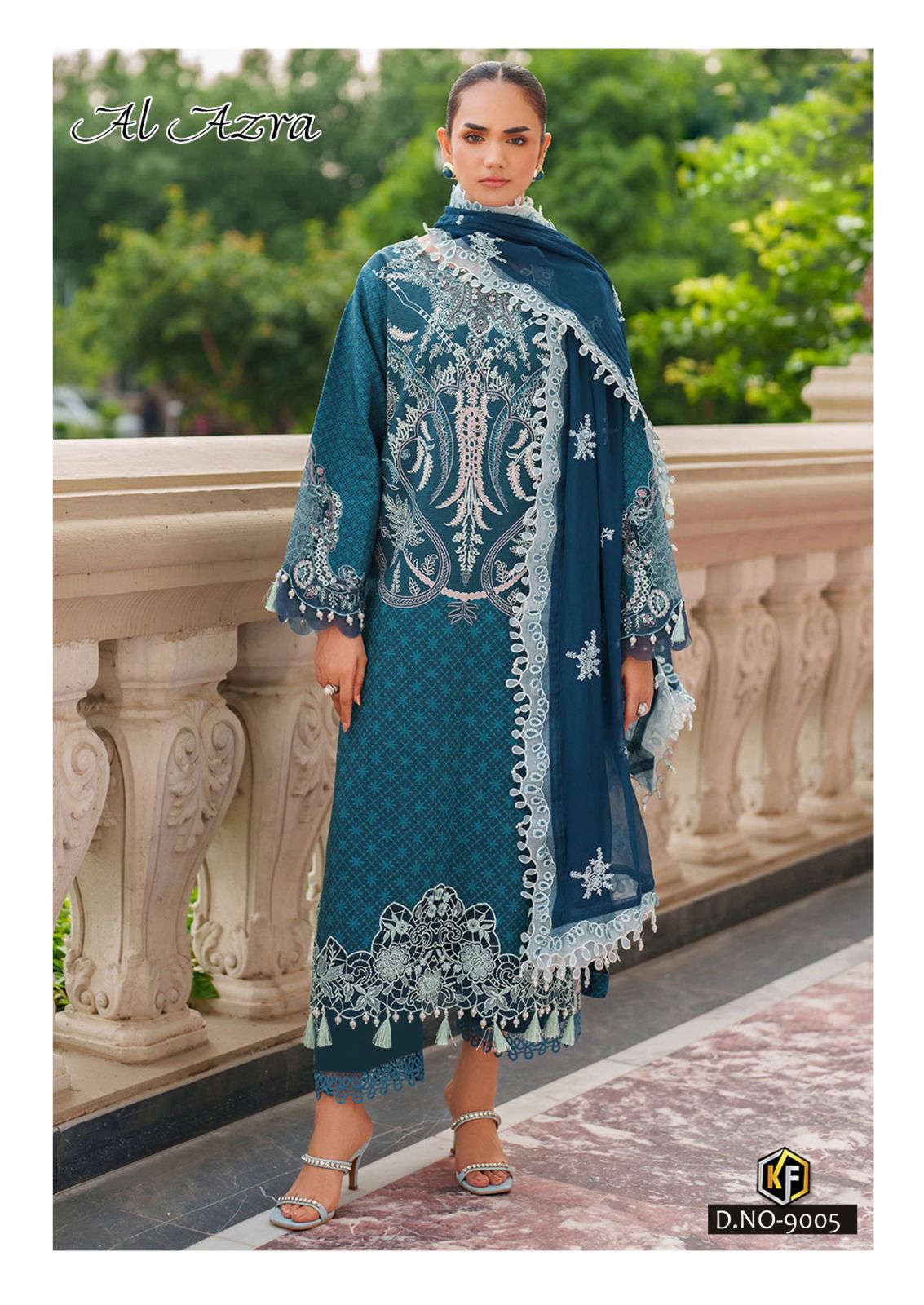 Al Azra Vol 9 Keval Fab Cotton Karachi Salwar Suits Supplier