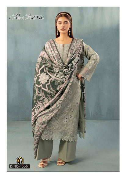 Al Azra Vol 9 Keval Fab Cotton Karachi Salwar Suits Supplier