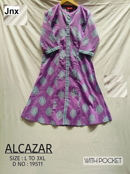 Al Cazar 100625 Jnx Cotton Kurti With Pocket Manufacturer Gujarat