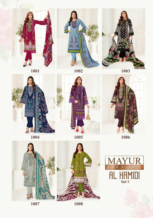 Al Hamidi Vol 1 Mayur Creation Cotton Karachi Salwar Suits Manufacturer Gujarat