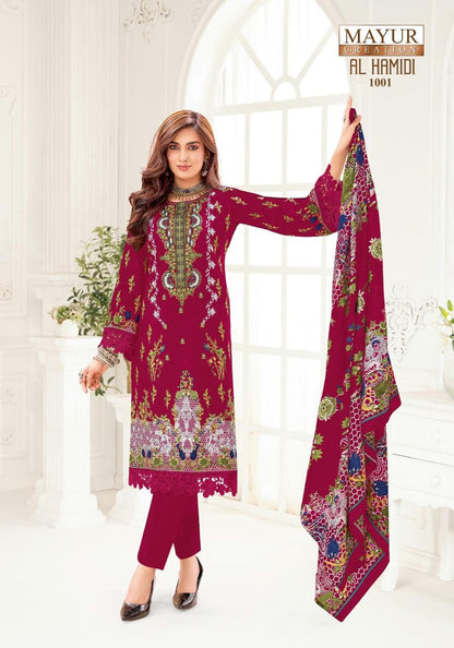 Al Hamidi Vol 1 Mayur Creation Cotton Karachi Salwar Suits Manufacturer Gujarat
