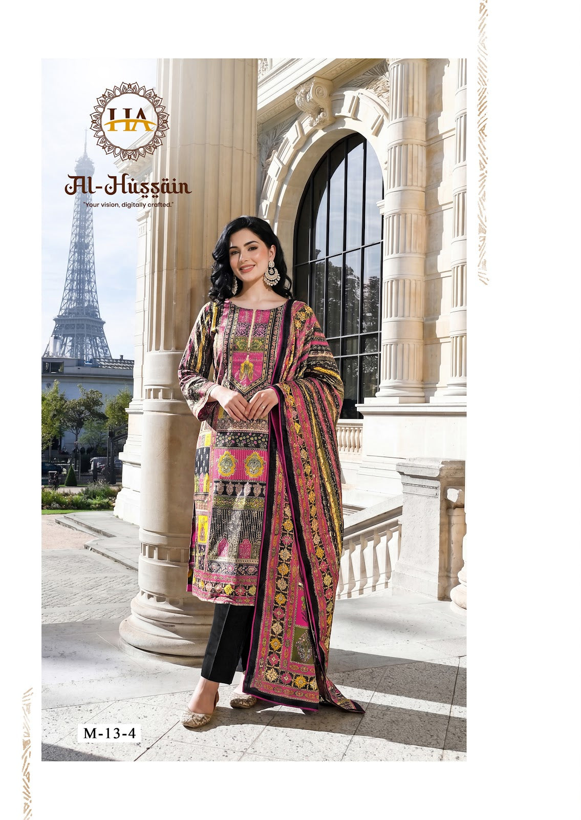 Al Hussain Harshit Fashion Pure Zam Karachi Salwar Suits Wholesaler Ahmedabad