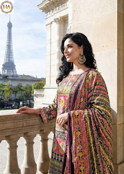 Al Hussain Harshit Fashion Pure Zam Karachi Salwar Suits Wholesaler Ahmedabad