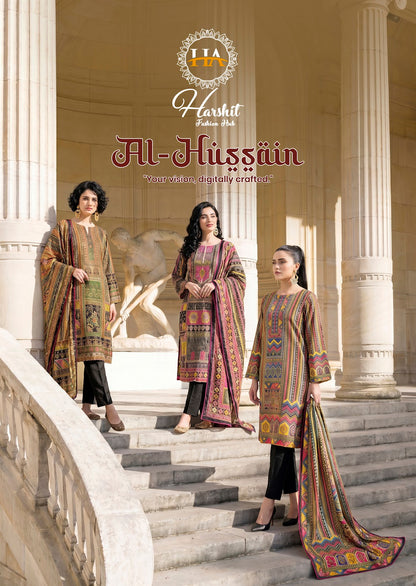 Al Hussain Harshit Fashion Pure Zam Karachi Salwar Suits Wholesaler Ahmedabad