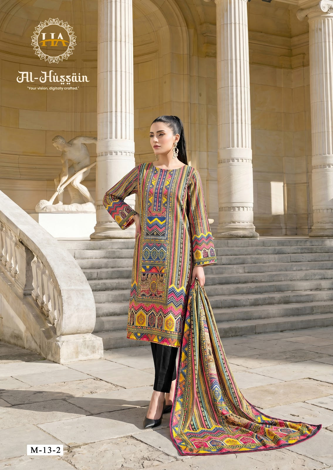 Al Hussain Harshit Fashion Pure Zam Karachi Salwar Suits Wholesaler Ahmedabad