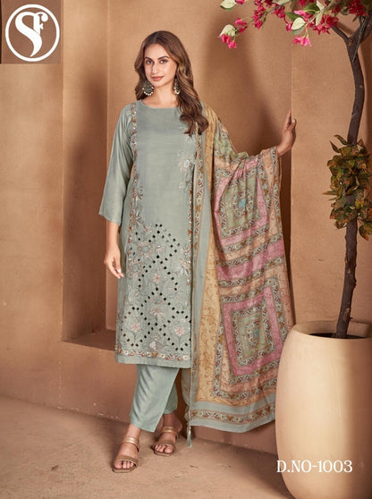 Al Jannat Sweety Fashion Viscose Muslin Pant Style Suits Exporter India