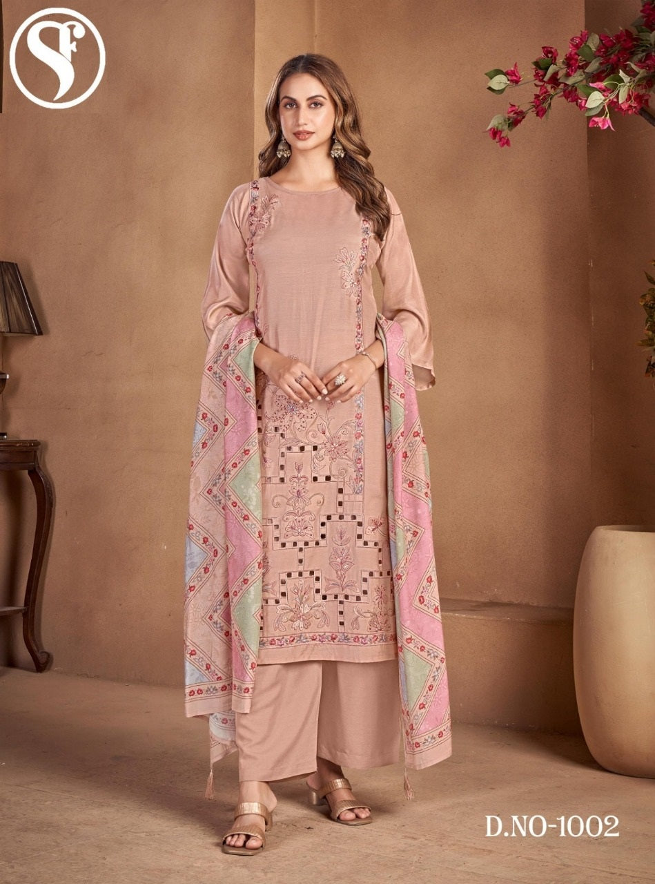 Al Jannat Sweety Fashion Viscose Muslin Pant Style Suits Exporter India