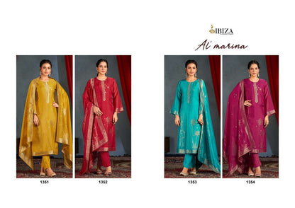 Al Marina Ibiza Banglori Silk Pant Style Suits Supplier Gujarat