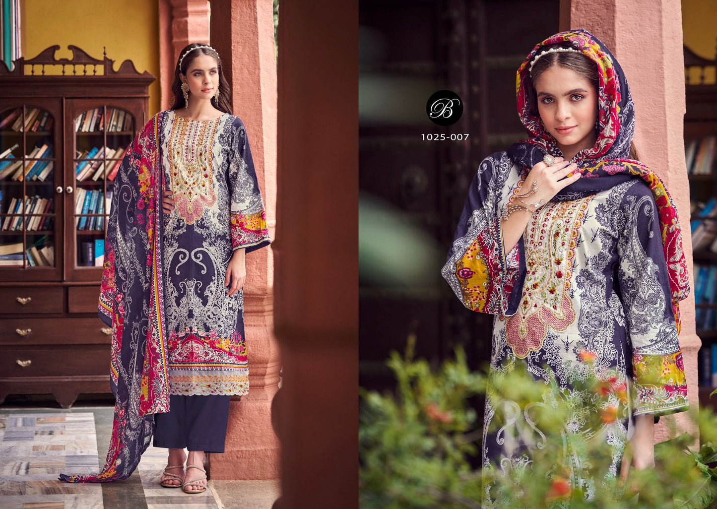 Al Marina Vol 2 Belliza Designer Studio Cotton Karachi Salwar Suits Supplier India