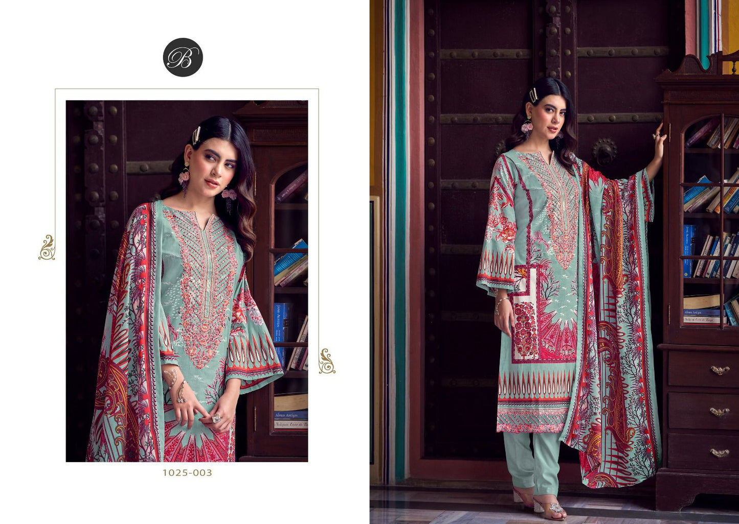 Al Marina Vol 2 Belliza Designer Studio Cotton Karachi Salwar Suits Supplier India