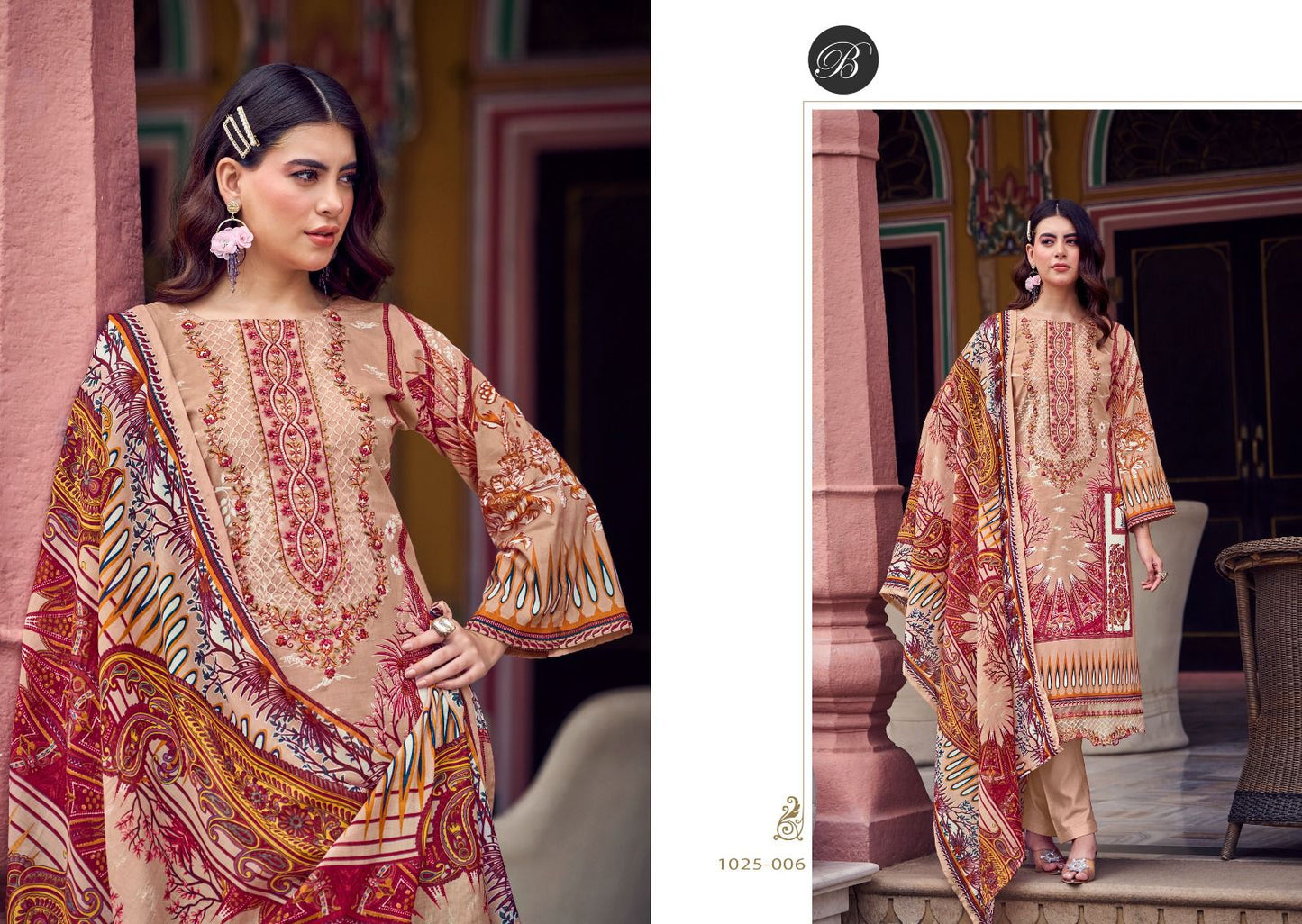 Al Marina Vol 2 Belliza Designer Studio Cotton Karachi Salwar Suits Supplier India