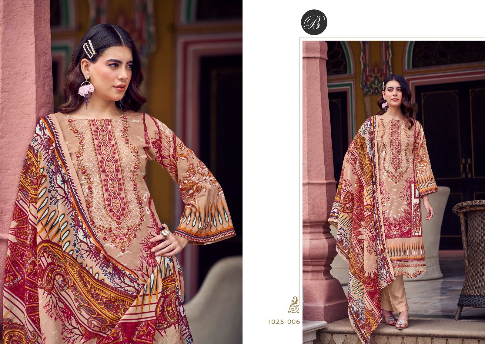 Al Marina Vol 2 Belliza Designer Studio Cotton Karachi Salwar Suits Supplier India