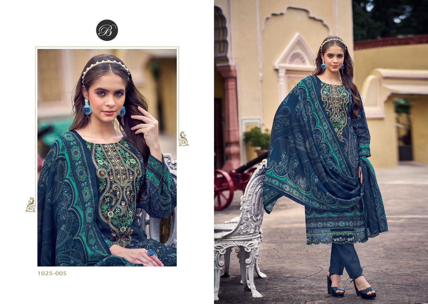 Al Marina Vol 2 Belliza Designer Studio Cotton Karachi Salwar Suits Supplier India