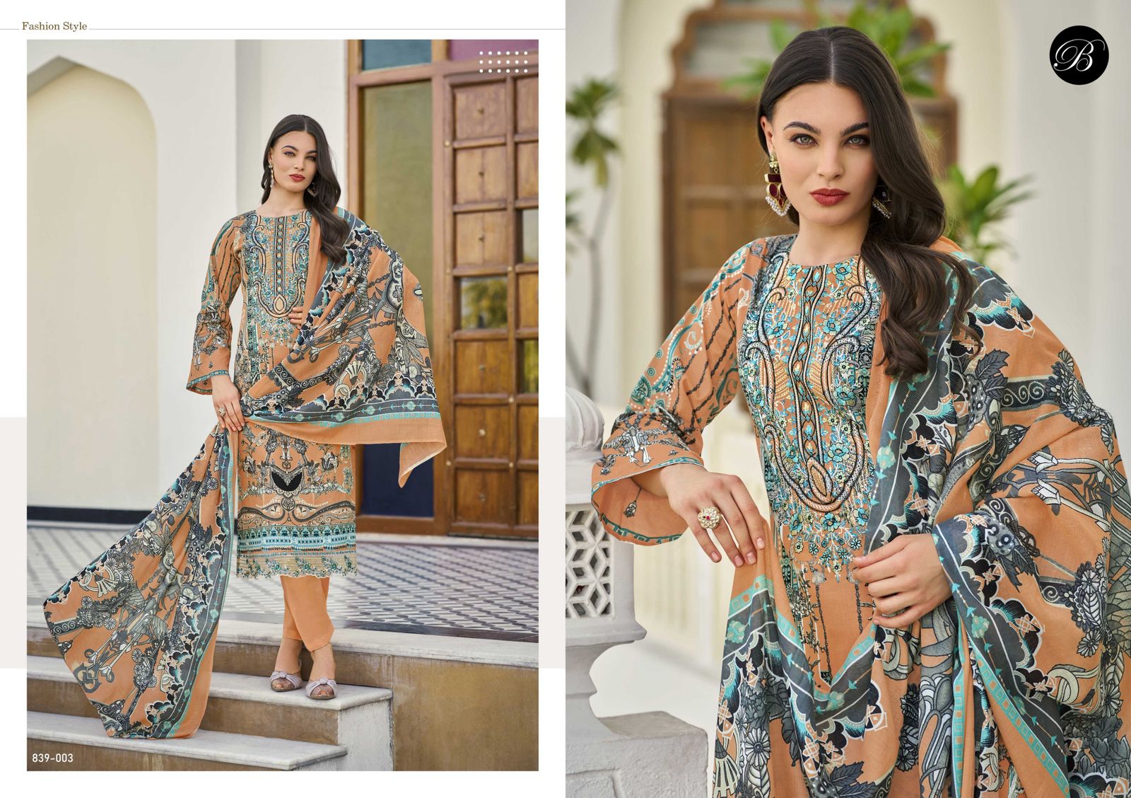 Al Marina Vol 3 Belliza Designer Studio Cotton Karachi Salwar Suits Exporter