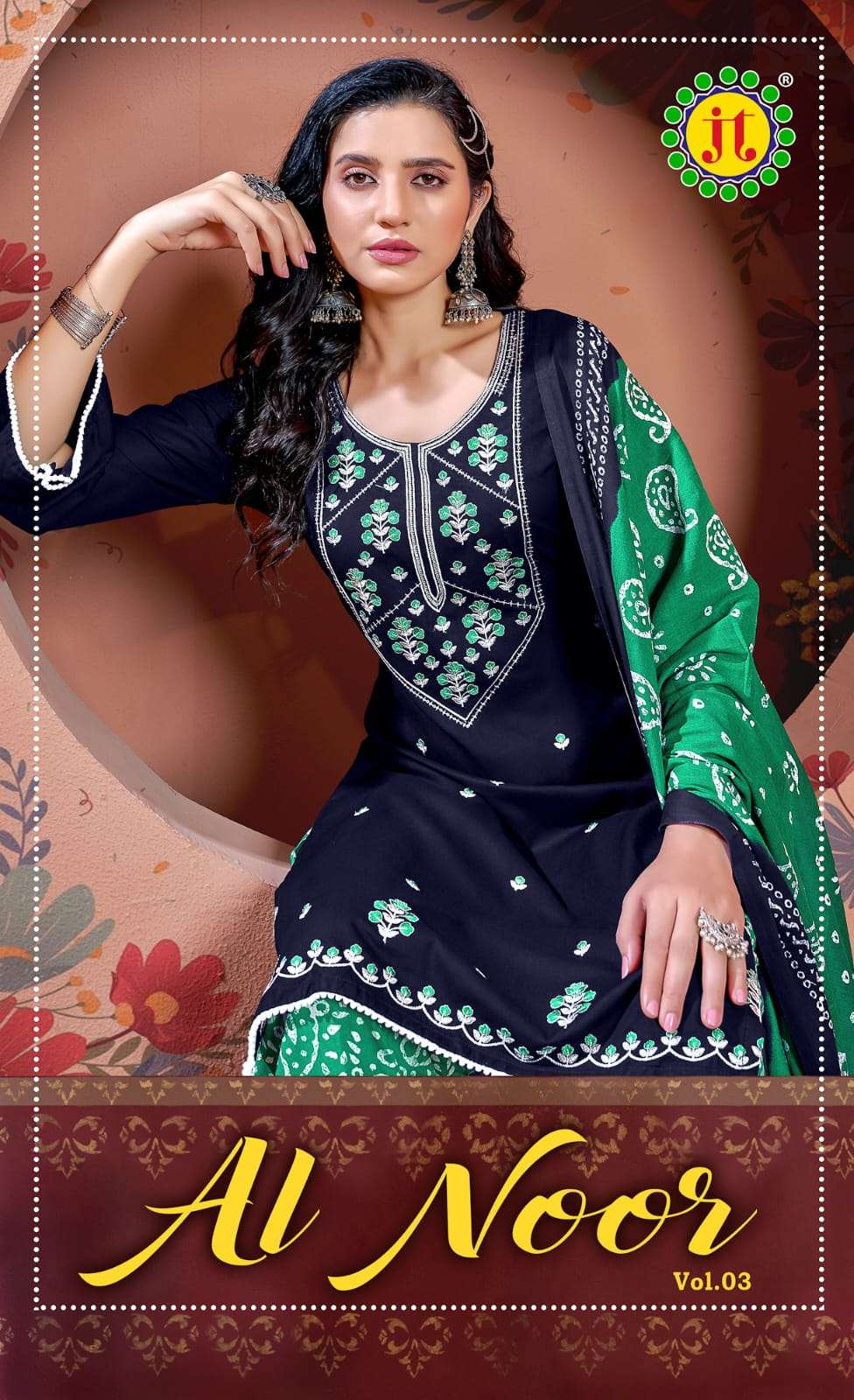 Al Noor Vol 3 Jt Rayon Salwar Suits Wholesale Price