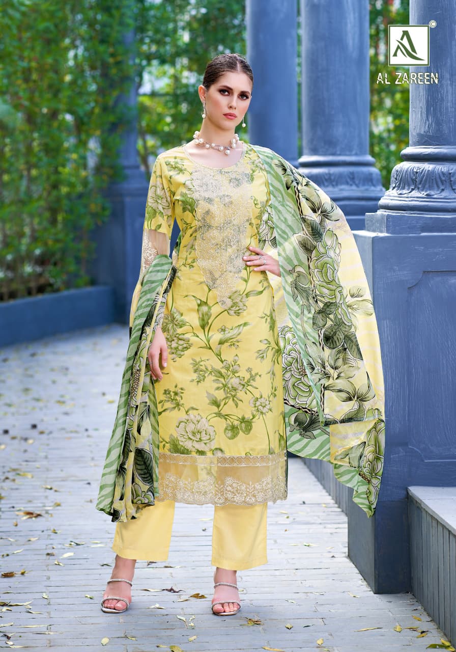 Al Zareen Alok Cambric Cotton Karachi Salwar Suits Supplier India