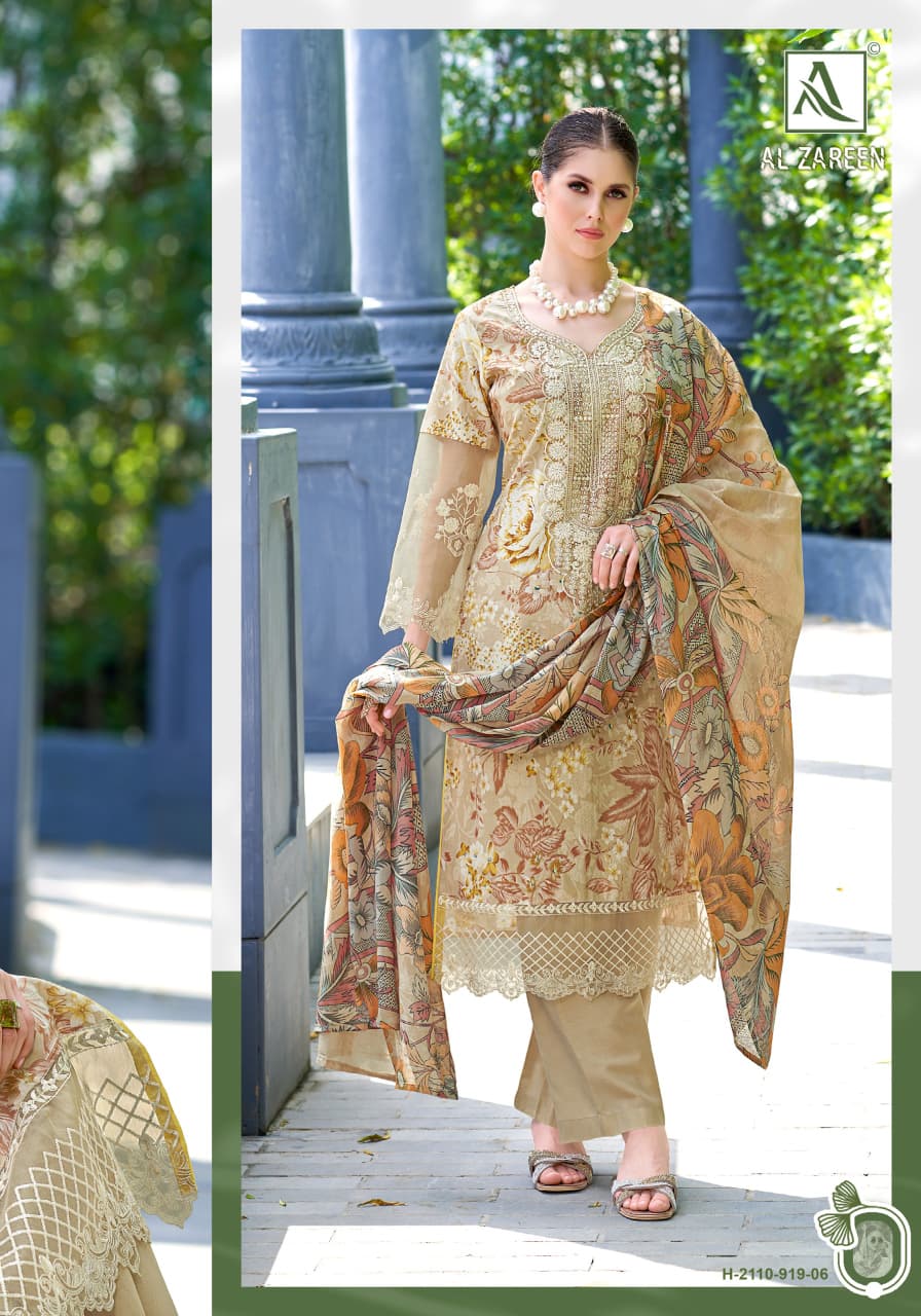 Al Zareen Alok Cambric Cotton Karachi Salwar Suits Supplier India