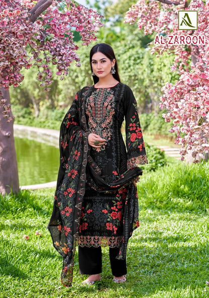 Al Zaroon Alok Cotton Cambric Karachi Salwar Suits Manufacturer Ahmedabad