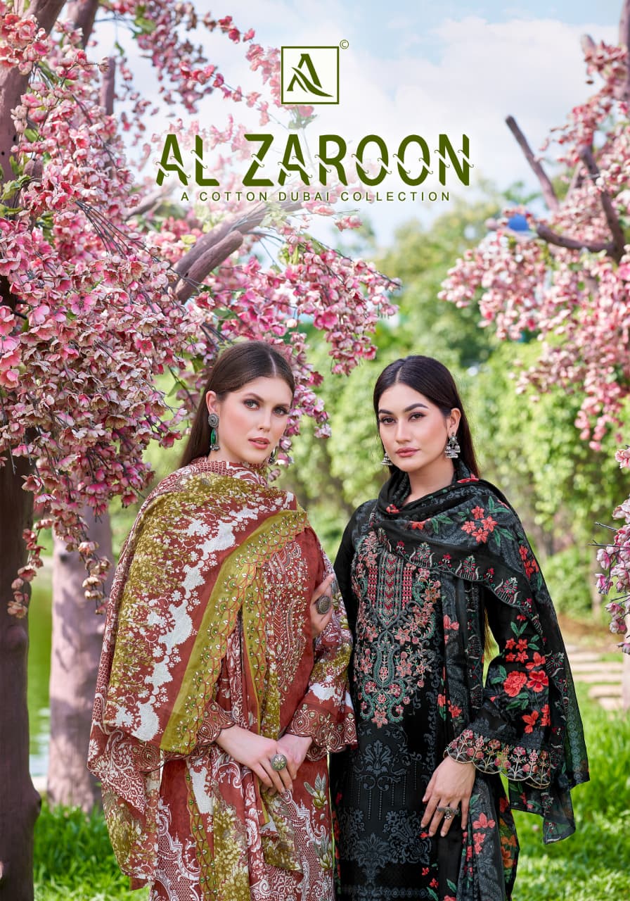 Al Zaroon Alok Cotton Cambric Karachi Salwar Suits Manufacturer Ahmedabad