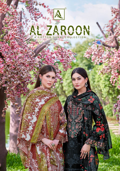 Al Zaroon Alok Cotton Cambric Karachi Salwar Suits Manufacturer Ahmedabad