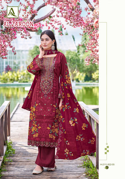 Al Zaroon Alok Cotton Cambric Karachi Salwar Suits Manufacturer Ahmedabad