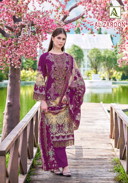 Al Zaroon Alok Cotton Cambric Karachi Salwar Suits Manufacturer Ahmedabad