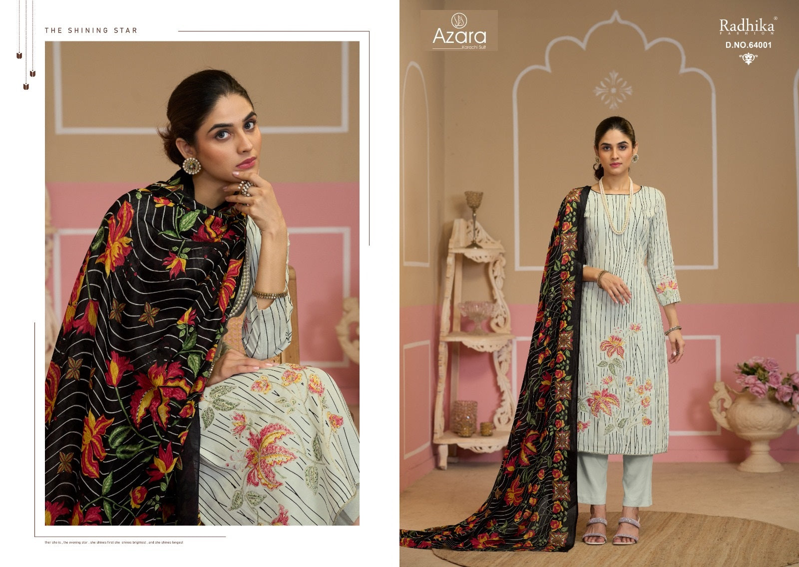 Alaika Radhika Fashion Azara Lawn Cotton Karachi Salwar Suits Exporter Gujarat