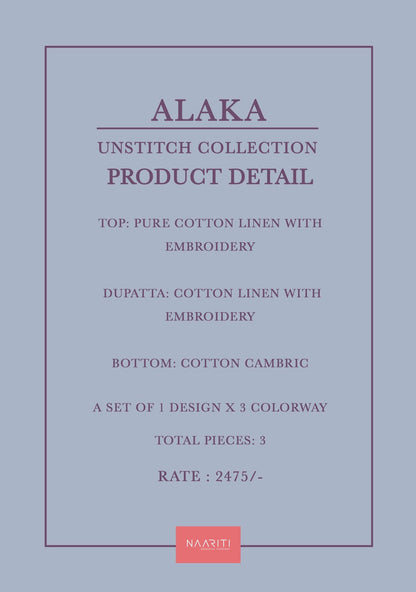 Alaka Naariti Cotton Linen Pant Style Suits Manufacturer Ahmedabad
