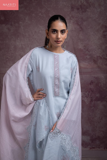 Alaka Naariti Cotton Linen Pant Style Suits Manufacturer Ahmedabad