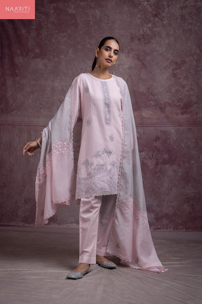 Alaka Naariti Cotton Linen Pant Style Suits Manufacturer Ahmedabad