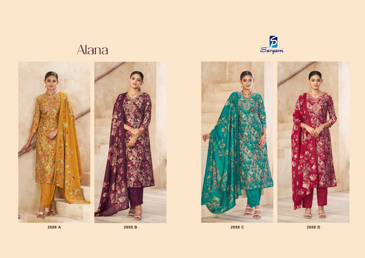 Alana Sargam Prints Viscose Modal Pant Style Suits Manufacturer