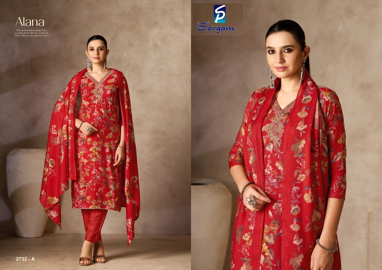 Alana Vol 2 Sargam Prints Viscose Modal Pant Style Suits Wholesaler India