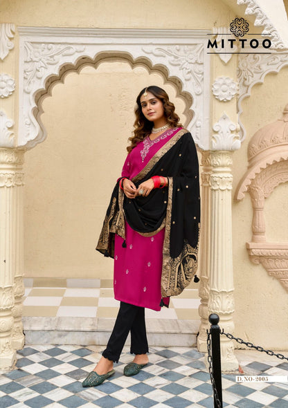 Alankar Mittoo Viscose Weaving Readymade Pant Style Suits Wholesaler India