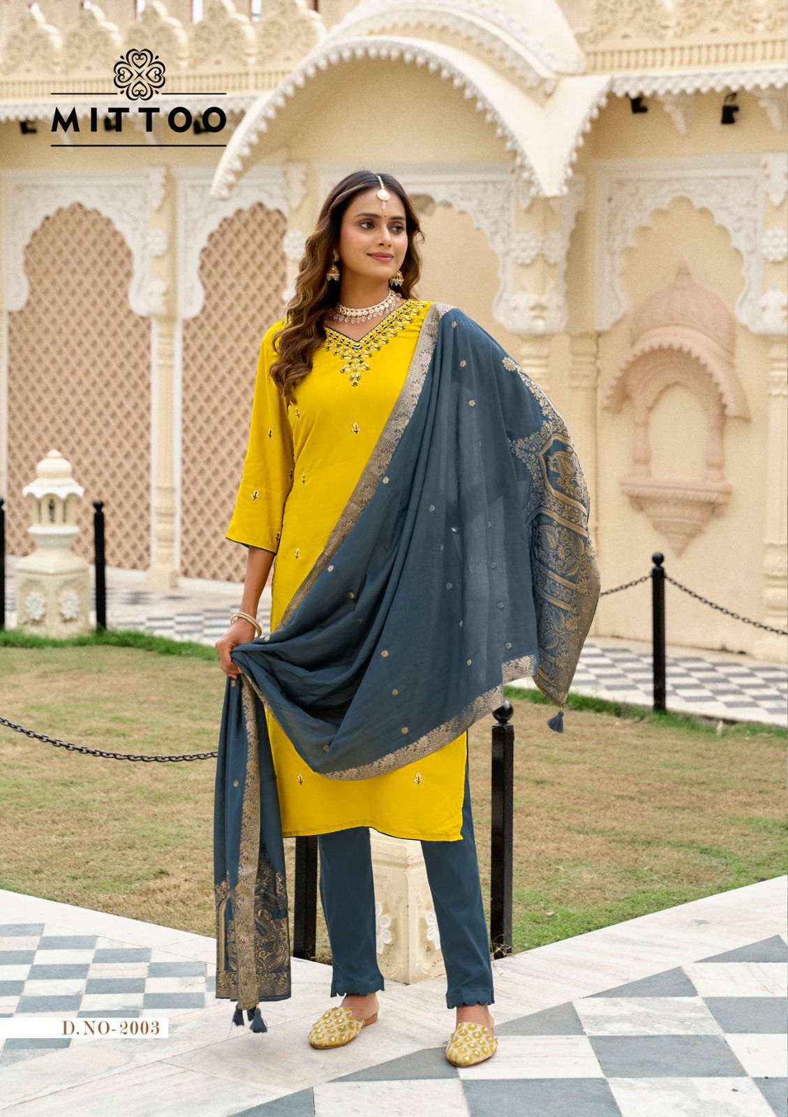 Alankar Mittoo Viscose Weaving Readymade Pant Style Suits Wholesaler India