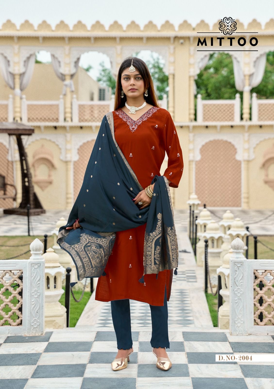 Alankar Mittoo Viscose Weaving Readymade Pant Style Suits Wholesaler India