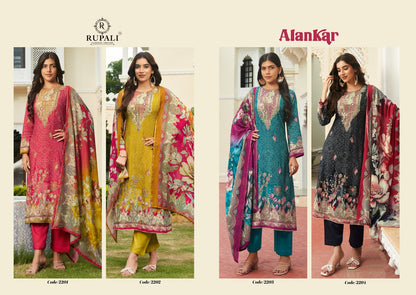 Alankar Rupali Pure Muslin Pant Style Suits Exporter