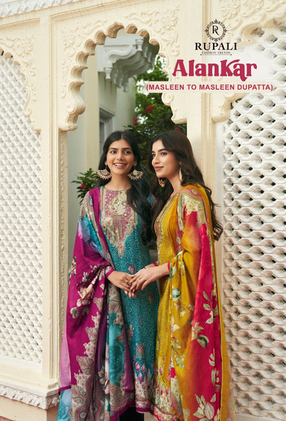 Alankar Rupali Pure Muslin Pant Style Suits Exporter