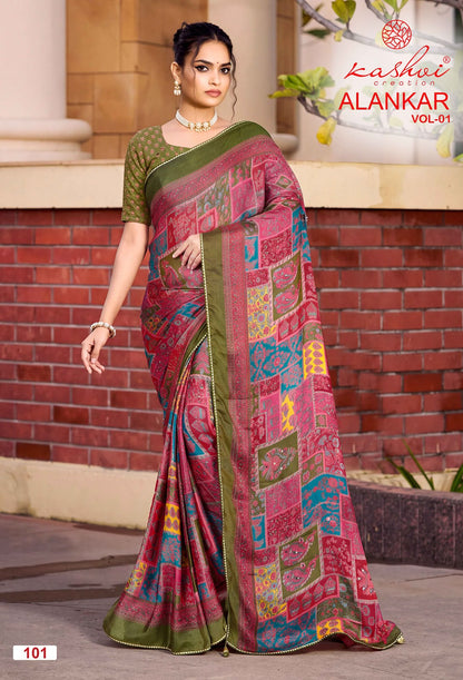 Alankar Vol 1 Kashvi Creation Silk Sarees Wholesale Rate