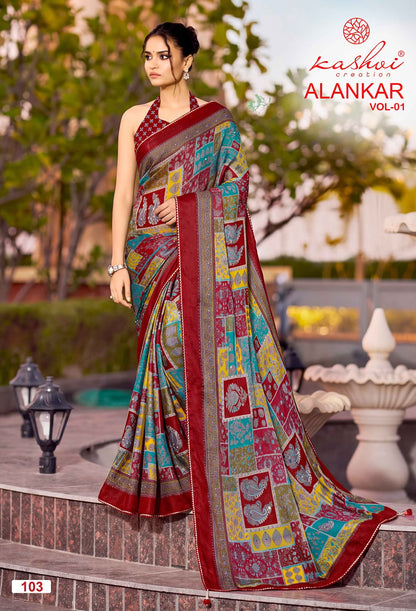 Alankar Vol 1 Kashvi Creation Silk Sarees Wholesale Rate