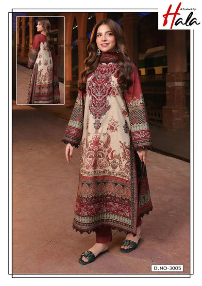 Alara Vol 3 Luxury Heavy Cotton Collection Hala Karachi Readymade Suits Exporter India