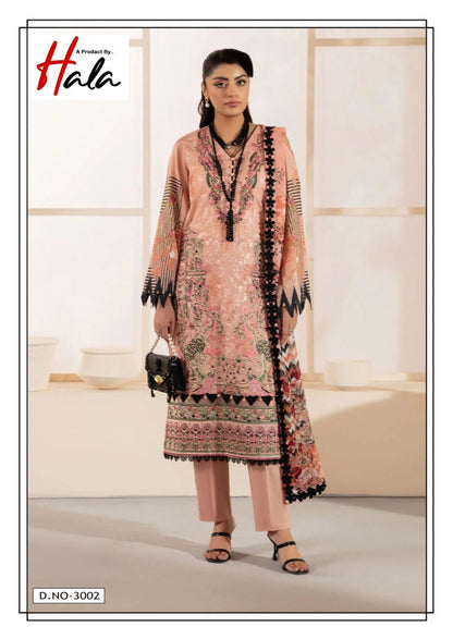 Alara Vol 3 Luxury Heavy Cotton Collection Hala Lawn Karachi Salwar Suits Exporter Ahmedabad