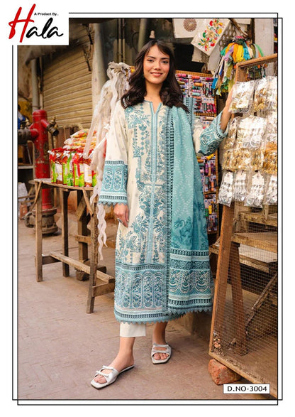 Alara Vol 3 Luxury Heavy Cotton Collection Hala Lawn Karachi Salwar Suits Exporter Ahmedabad
