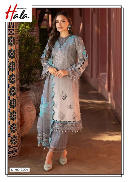 Alara Vol 3 Luxury Heavy Cotton Collection Hala Lawn Karachi Salwar Suits Exporter Ahmedabad